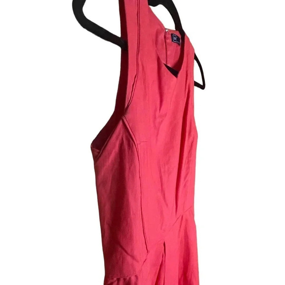 GAP Women's Coral Linen Dress with Pockets Size 0 Summer Vacation Tropical Cute - Picture 4 of 10